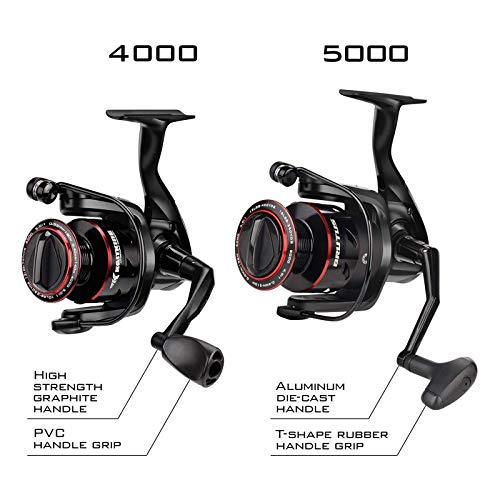 KastKing Brutus Spinning Reel, Freshwater Spinning Fishing Reels, Graphite Frame, CNC Aluminum Spool, 5.2:1 Gear Ratio, 4+1 Ball Bearings - style: 4000