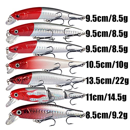 LINGYUE Bass Fishing Lures Kit Set Topwater Hard Baits Minnow Crankbait Pencil VIB Swimbait for Bass Pike Fit Saltwater and Freshwater