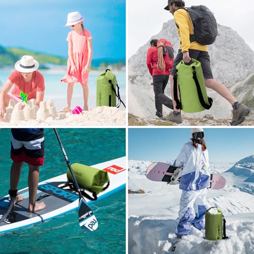 20L/30L Dry Bag Large Waterproof Bag Roll-Top Heavy Duty Fishing Duffel Bag with Durable Straps for Kayaking Paddle boarding Boating Rafting Fishing - color: Green, size: 30L