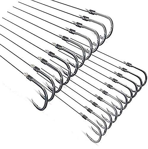 Joyiii Small Fishing Hooks with Mono Line,Super Strong Sharp Fishing Hook on Nylon Fishing Line Fishing Accessories for Baits - size: 6#(2.2lb-4.4lb)