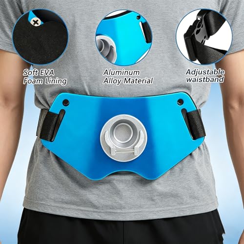 Fishing Belt Fight Belt Adjustable Aluminum Alloy Waist Fishing Belt Rod Holder with EVA Padded for Fighting Fish