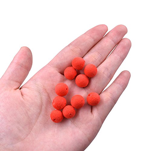 30pcs 12mm Smell Carp Fishing Bait Boilies Eggs / 4 Flavors Floating Ball Beads Feeder Artificial Carp Baits Lure - color: Red-Strawberry（12mm）