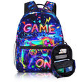 Video Game Backpack for School Boys Graffiti Gaming School Bookbags for Kids Gothic Skull Backpack for Preschool Kindergarten Bookbags Nursery Daycare - color: Game 01