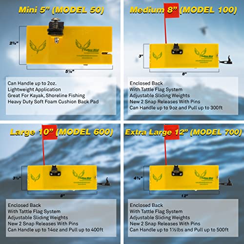 Yellow Bird Planer Board for Fishing - Available in 4 Sizes - style: 10 Inch - (1) Right