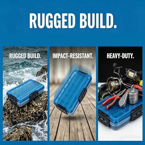 BEAR PAW 3600 Fishing Tackle Boxes Large Waterproof Fishing Lure Tray Storage Organizer Plastic Tackle Box with Adjustable Dividers Blue - style: 3600 Waterproof