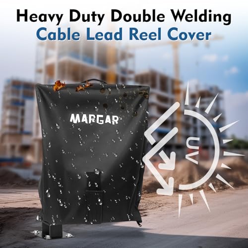 Double Reel Cover, Waterproof Cover for Heavy Duty Double Welding Cable Lead Reel, Black