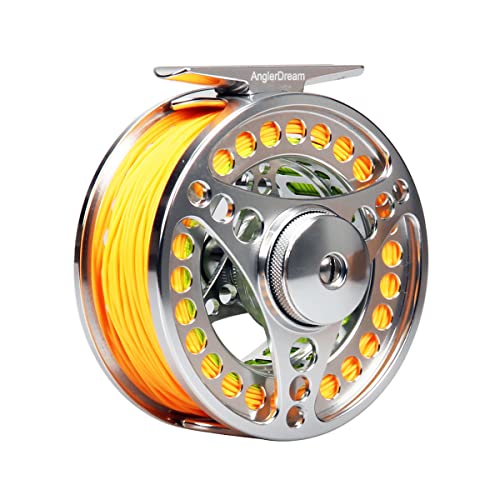 3/4 5/6 7/8 9/10WT Fly Fishing Reel with Line Combo 3 5 8 WT Fly Line Backing Leader CNC Machined Fly Reel - size: 7/8WT Fly Reel with Line Combo