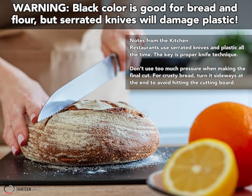 Black Plastic Cutting Board - 18 x 12 Inch Large, 1/2" Thick HDPP Poly for Restaurants and Commercial Kitchens, NSF Stamped - color: Black