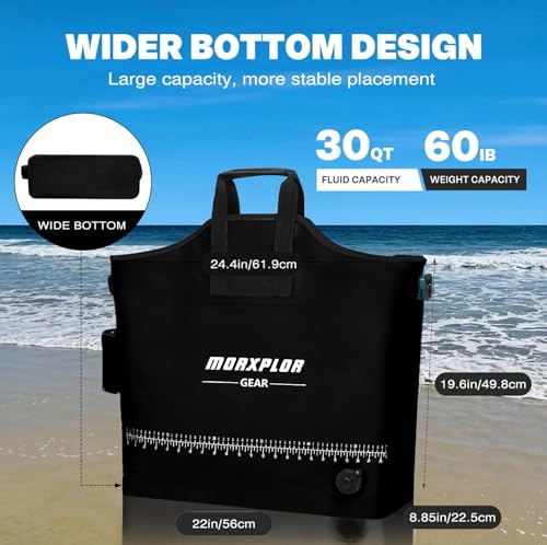 MORXPLOR Fish Bag Heavy Duty Tournament Fishing Weigh in Bag 26x23 19x34 inches - color: 23inch Black