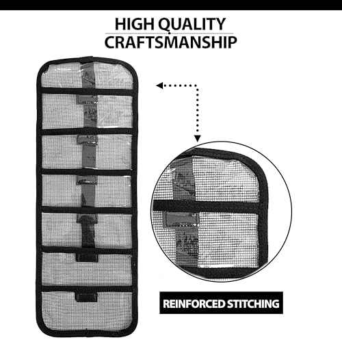 20" x 7" Roll-Up Fishing Lure Bags, 3 Pcs Set with Portable Design, for Saltwater Tackle Storage, Includes Durable Mesh Compartments, Ideal for Offshore Fishing & Traveling Anglers