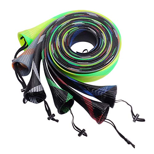SF Fishing Rod Sock Fishing Rod Sleeve Rod Cover Braided Mesh Rod Protector Pole Gloves Fishing Tools for Spinning Fishing Rod,Casting Rod,Musky Rod, Ice Rod, Fly Rod, Spey Rod - color: 6pcs-fit Spinning Rod-six Colors, size: Fit Spinning Rod 6-1/2 FT to