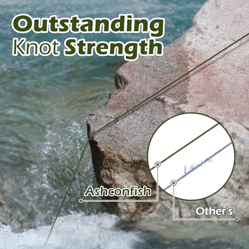 Ashconfish Braided Fishing Line- 4 Strands Super Strong PE Fishing Wire- 6lb to 100lb Test-100M/300M/500M/1000M(109Yards/328Yards/547Yards/1093Yards)-Abrasion Resistant - Zero Stretch-Multiple Colors - color: Moss Green, size: 10LB 0.14MM-547Yards