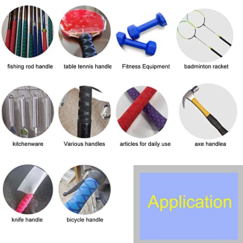 Greatfishing Fish Scale Pattern Heat Shrink Sleeve Wrap Fishing Bulding Handle Cork Rod Grip with Non Slip Waterproof and Insulation 40inch 5 Color 5 Size Choice Durable Repair(Blue Diamter:25mm) - color: Blue, size: Diameter: 25 mm; Length: 1000 mm