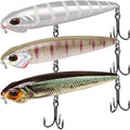 TRUSCEND Popobait Easy Catch Fishing Lures with BKK Hooks, Instant Startup, Longer Cast, Balanced Spray/Sound/Swim, Plopper Topwater Lures for Bass, Trout, Pike, Walleye, Freshwater Saltwater Fishing - color: E4-4.5",0.8oz