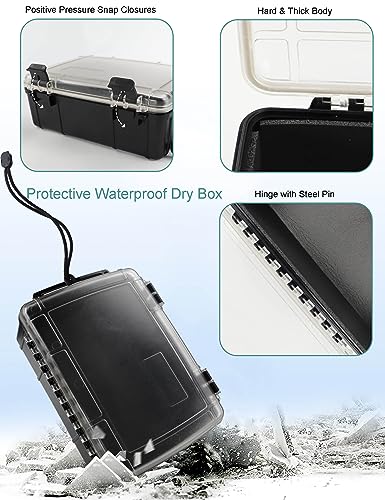 Avlcoaky Waterproof Box Dry Box Waterproof Containers Watertight Storage Box Dry Box Waterproof for Boat Kayak Dry Storage Box