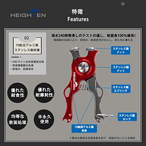 HEIGHTEN Line Cutter PE Nylon Carbon Fluorine Line Fishing Scissors Fishing Tackle - color: Red