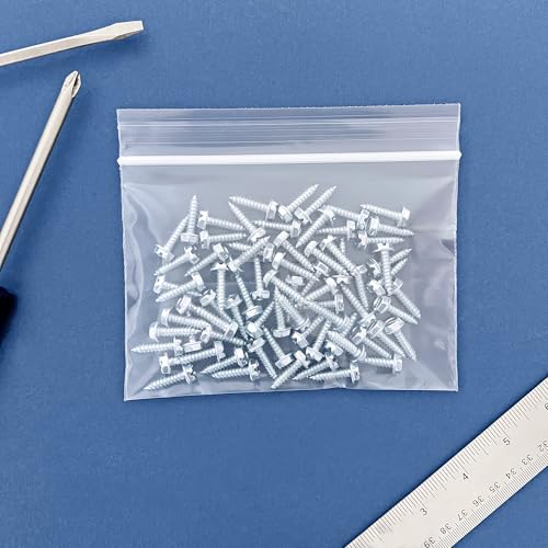 Plymor 6" x 4" (Pack of 500), 4 Mil Heavy Duty Zipper Reclosable Plastic Bags - size: 6" x 4" (500 Count)