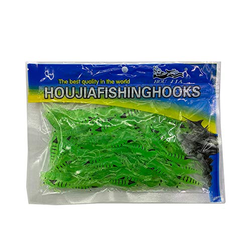 Wild.life® Trout Bass Crappie Scented Micro Grass Shrimp Lures Bait (Green)