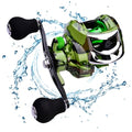 Baitcasting Reel Fishing Reel 18+1 Ball Bearing 7.2:1 Gear Ratio 9 Gear Braking Baitcaster Dual Handle Nylon Heavy Duty 10KG Fishing Reel. - color: Left Hand