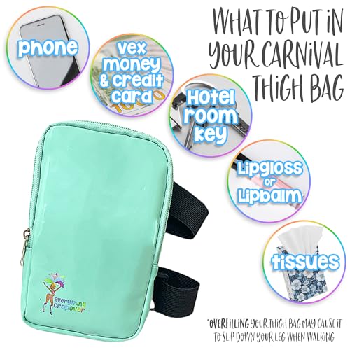 Holographic Thigh Bag | Leg Harness for Women | Outdoor Waist Pouch | Carnival Hiking Travel Fanny Pack with Adjustable Straps | Iridescent - color: Iridescent