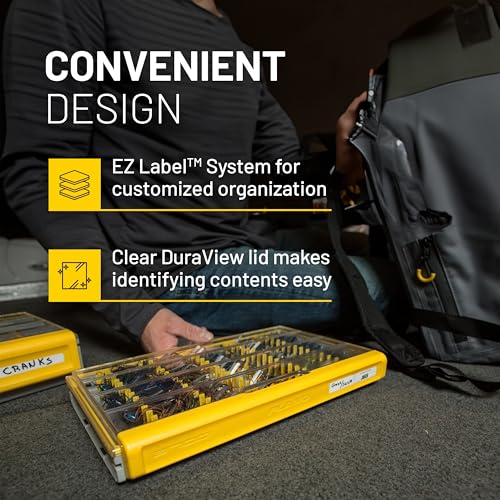 Plano EDGE Master Jig/Bladed Jig Box, Transparent/Yellow - style: Jig Tackle Storage