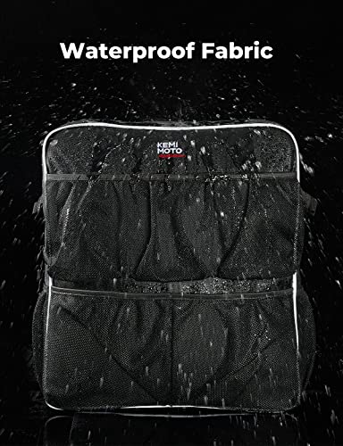 KEMIMOTO Boat Storage Bag, Boat Seat Backpack Boat Storage Organizer with Mesh Pockets, Waterproof Boat Backseat Storage Bag for Life Jacket, Swimsuit, and Other Boating Accessories