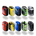 LEO 10pcs Rubber Fishing Reel Handle Grip Cover Non-Slip Baitcaster Knob Sleeve 5 Pairs in Pack 5 Colors (5 Mix Colors)