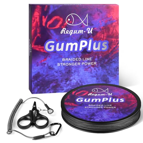 GumMAX 545/1093/1640yds 5-100LB 8X Braided Fishing Line Abrasion Resistant Superline Zero Stretch & Smaller Diameter Confuse & Never Fade in Saltwater and Freshwater - color: Black, size: 100LB-150yards