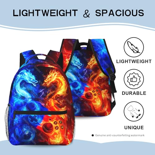 Video Game Backpack for Boys School Bookbags for Kids Preschool Kindergarten Bookbags Nursery Daycare Backpack for Kids Boys 8-12 - color: Game 02
