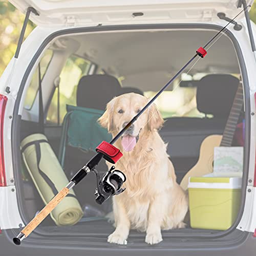 Sumind 12 Pcs Fishing Rod Straps Ties, Fishing Pole Belts Stretchy Straps, Elastic Tackle Ties Cable Holders Fit for Casting Rods, Spinning and Fly - color: Lovely Color