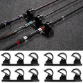 VEYWANE Fishing Rod Racks for Boat/Wall/Truck Bed, 3-Poles Storage Holders with Rubber Band Clips 2 Packs - color: 4 Racks for 6 Rods