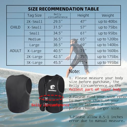 Water Kayaking Jacket for Adults and Kids, Buoyancy Swimsuit Boating Fishing Waistcoat Zipper Closure, Unisex Outdoor Water Sports Vests - color: Red, size: Medium