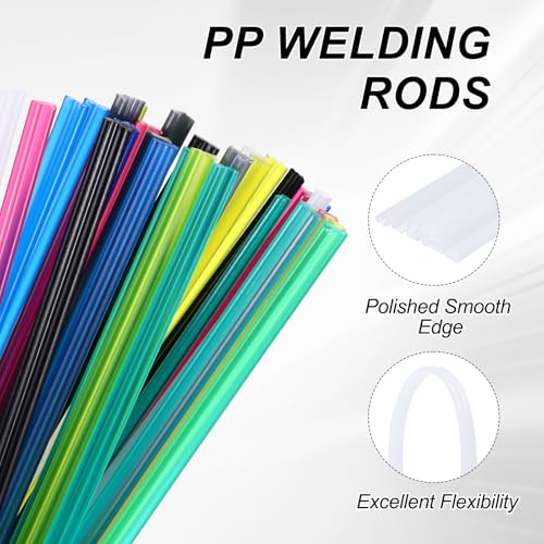 MECCANIXITY 10pcs Plastic Welding Rods, 39 Inch PP Welding Repair Strips Welder Rods with Reinforcing Mesh for Car Bumpers, Kayak Repair, Plastic Welder, White - color: White, size: 1m