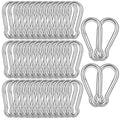 40PCS M6 Heavy Duty Carabiner Clip, 2.36Inch Snap Hook Quick Link Small Carabiner Clips,Spring Link Buckle for Fishing Camping Hammock Dog Leashes-260LBS Holding Capacity (Silver) - color: Silver, size: 40PCS-M6
