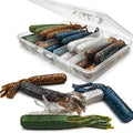 20Pcs Tube Baits Soft Plastic Worms Bass Fishing Lures for Tube Jig Heads Hook Freshwater Saltwater, 3.5 Inch - color: 20 Pcs-5 Color-Molting Craw, Pearl Silver Flake, Black Blue, Pumpkin Seed, Browns