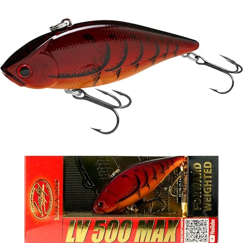 LUCKY CRAFT LV 500 MAX Freshwater Fishing Lures, Sinking Lipless and Long-Casting Crankbait, 3 Inch Vibration Rattle Bait, Perfect Fishing Gear for Tackle Box and Accessories - color: 070 Spring Craw