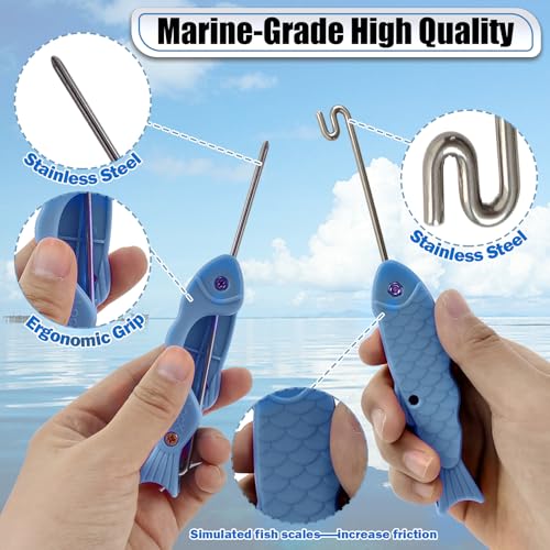 EUPHENG Fish Venting Tool with Fish Hook Remover, Safe & Convenient Dehooker Venting Device for Deep Sea Fish Release and Return - size: 2 PCS