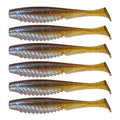 6th Sense – Party Paddle 4.3" – Saltwater Swimbait – Inshore Fishing – Redfish/Trout/Snook – Paddle Tail Soft Plastic - color: Crab Smash