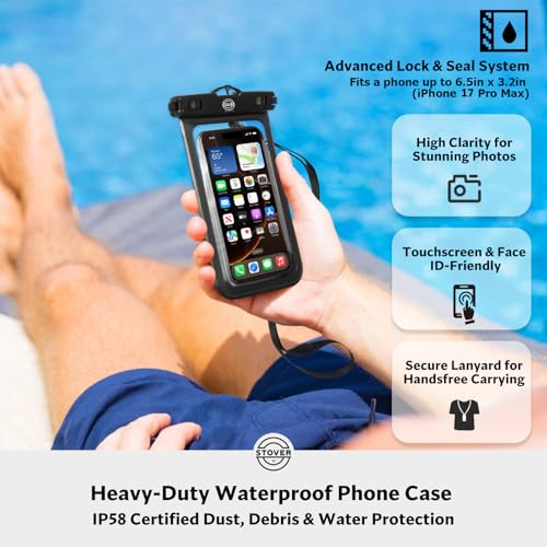 STOVER 5/10/25/30/40/55L Waterproof Dry Bag, Small Lightweight Roll Top Dry Bag Backpack w/Waterproof Phone Case, Kayaking, Travel, Hiking, Fishing, Tubing, Camping, the Beach, Men/Women (Purple) - color: 5l Purple, size: 5L