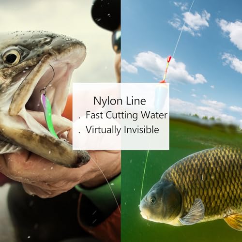 Nylon Fishing Line, 0.45mm 985ft,Strong Clear Invisible Hanging Wire for Crafts Beading, Decorative Pictures, Stringing Lights - size: 0.45mm-.018inch-985ft