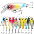 Fishing Lures Large Hard Bait Minnow VIB Lure with Treble Hook Life-Like Swimbait Fishing Bait Popper Crankbait Vibe Sinking Lure for Bass Trout Walleye Redfish - color: 10pcs 4.5cm/3.2g