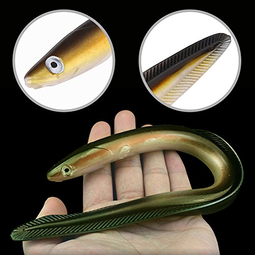 Dilwe Artificial EEL Bait, 1 Pc Big Soft EEL-Shaped Fishing Lure Bait for Freshwater Saltwater Fishing Fishing Supplies Bait