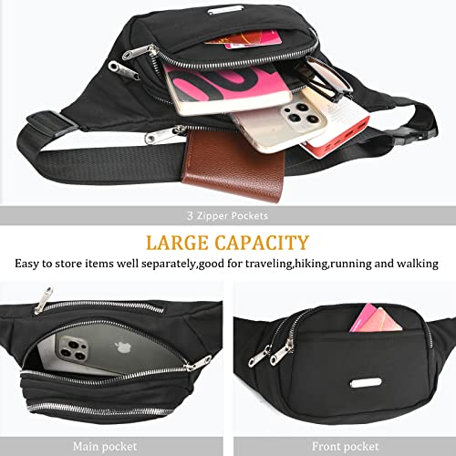 Crossbody Fanny Pack for Men&Women,Large Waist Bag & Hip Bum Bag with Adjustable Strap for Outdoors Workout Traveling Casual Running Hiking Cycling - color: Open Yellow