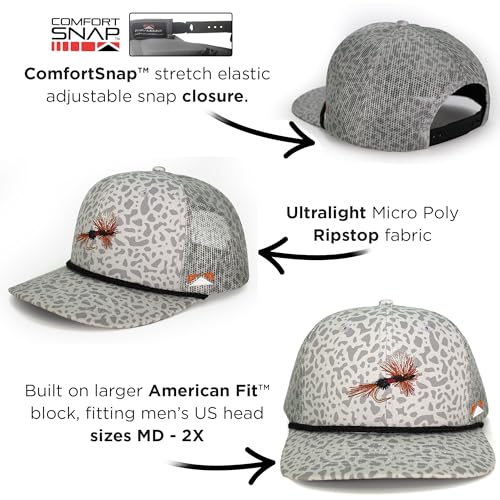 Paramount Outdoors Fly Fishing Hat Series Comfort Snap Snapback Cap for Men - color: Royal Wulff