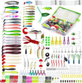 232-Piece Fishing Tackle Box Kit - Freshwater Lures for Bass, Trout & Panfish with Spinnerbaits, Soft Baits, Jigs, Hooks & Tackle Box - Complete Fishing Gift for Men, Dads & Beginners