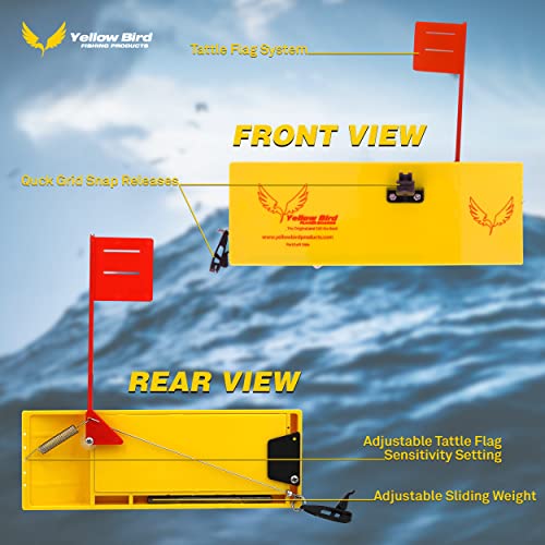 Yellow Bird Planer Board for Fishing - Available in 4 Sizes - style: 10 Inch - (1) Right
