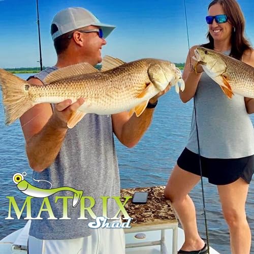 Fishing Lures for Speckled Trout, Redfish, Bass - Louisiana Paddle Tail Swimbaits for Freshwater and Saltwater - color: Lemon Head