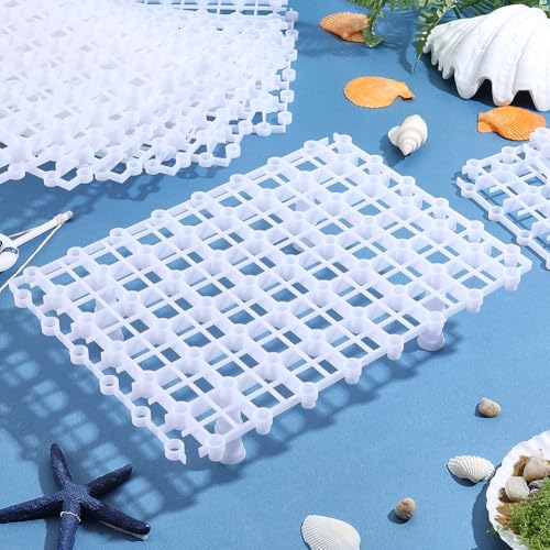 PH PandaHall 12 Sets Fish Tank Divider, Aquarium Divider Filter Bottom White PP Plastic Aquarium Bottom Divider Fish Tank Isolation Boards for Aquarium Setup Fish Breeding Decoration, 10.39x7.87 inch - color: White
