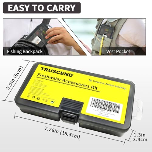 TRUSCEND Complete Fishing Lures - Tackle Box with Tackle Included - Crankbaits, Minnows, Frogs, Vibes, Poppers, Spinners, Spoons, Soft Baits, Hooks & Weights Accessories Kit for Bass Panfish Trout - color: E-203pcs Economic Kit