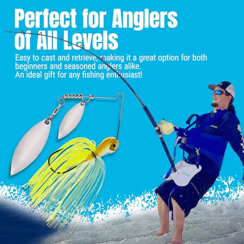 Reaction Tackle Spinner Bait, Compact Profile Fishing Lure with Flash and Vibration for Bass, Trout, Pike, Salmon and Walleye (3-Pack) - color: Sunrise, size: 1/4 Oz